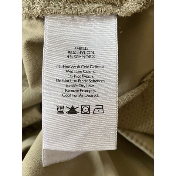 Eddie Bauer Pants Womens 16 Tan Outdoor Nylon Stretch Hiking Roll Up Hem Casual - Picture 7 of 9